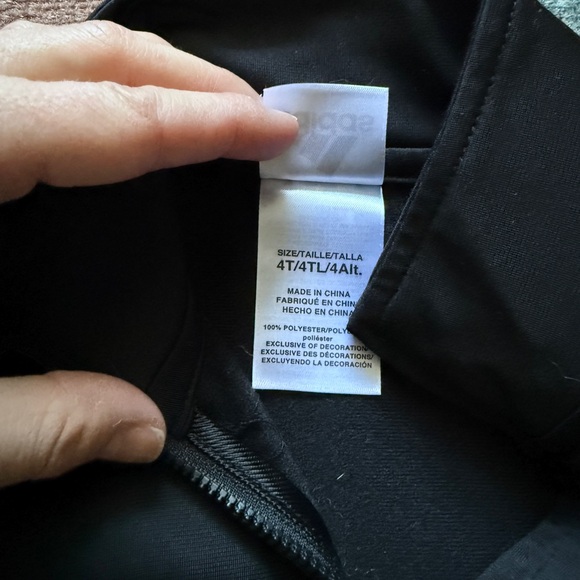 Adidas track suit - black and white 4T - Picture 2 of 4